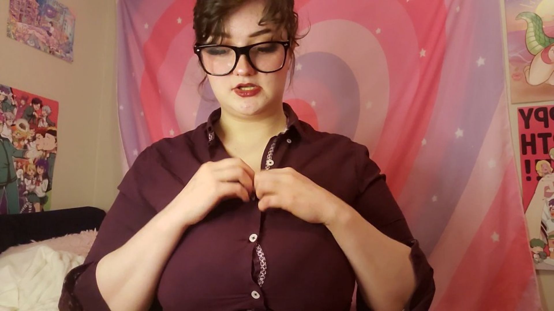 Prejac Training JOI while unbuttoning shirt buttons