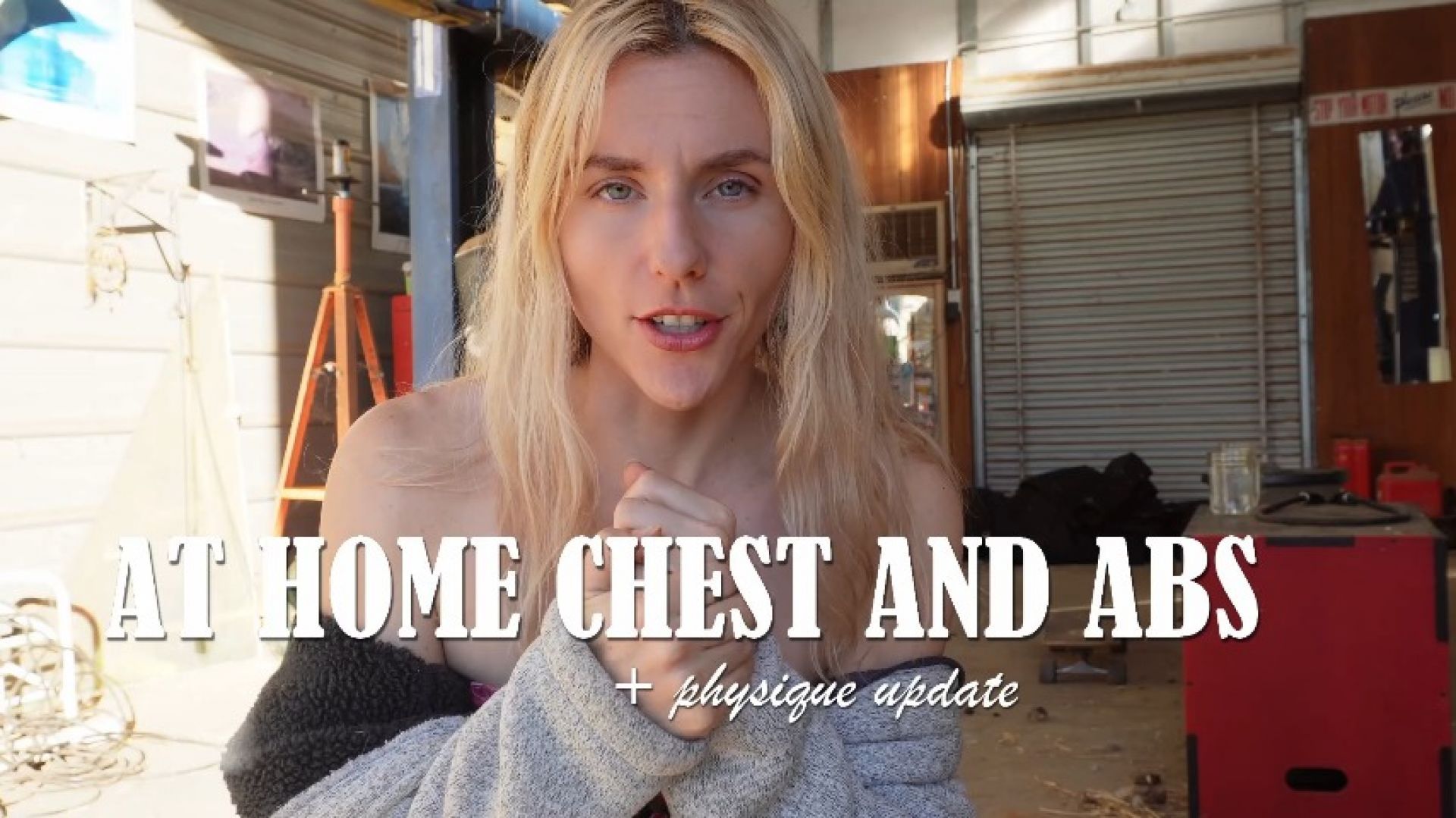 Barefoot At Home Chest &amp; Ab Workout with Physique Update
