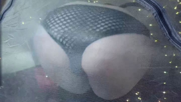 Sexy girl teases you inside her tent. Can you see it