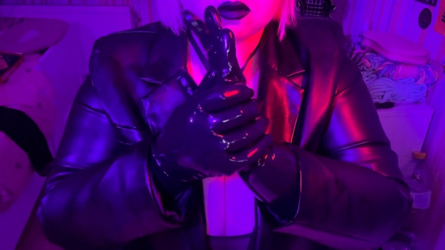 Latex gloves ASMR