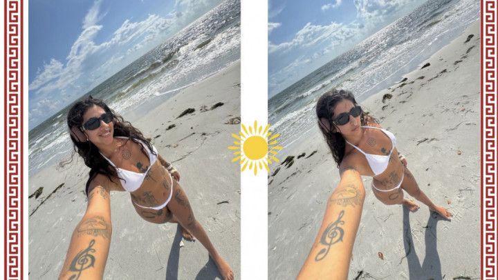 Walking on the beach