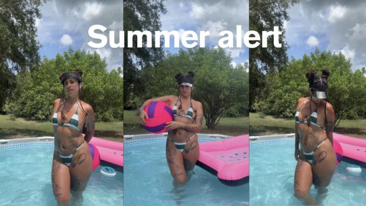 Bikini and pool
