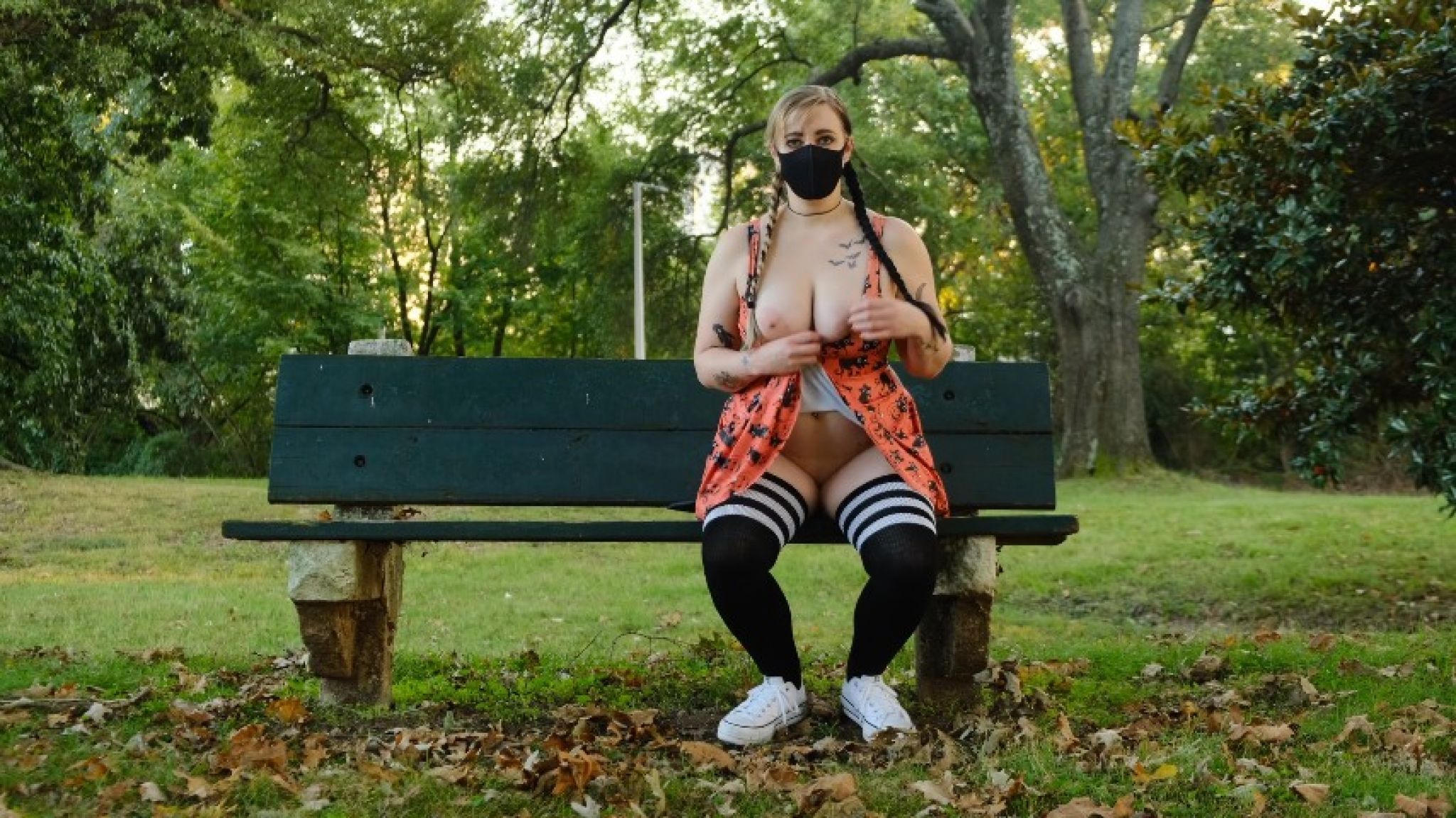 My First Public Bench Dildo Ride