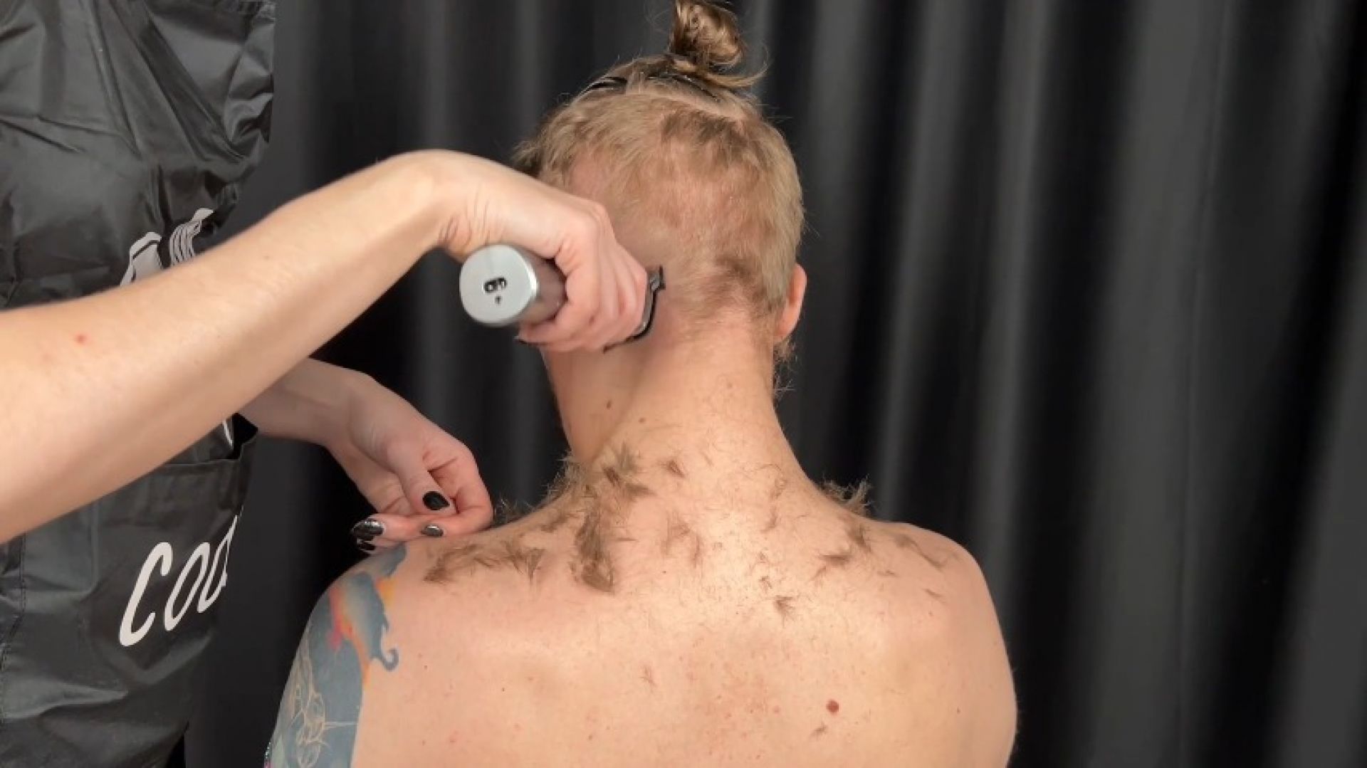 Trimming Dylan the Hair on the Head Sfw