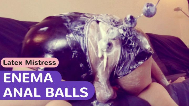 Boyfriend receives yogurt ENEMA meanwhile I explore his ASS