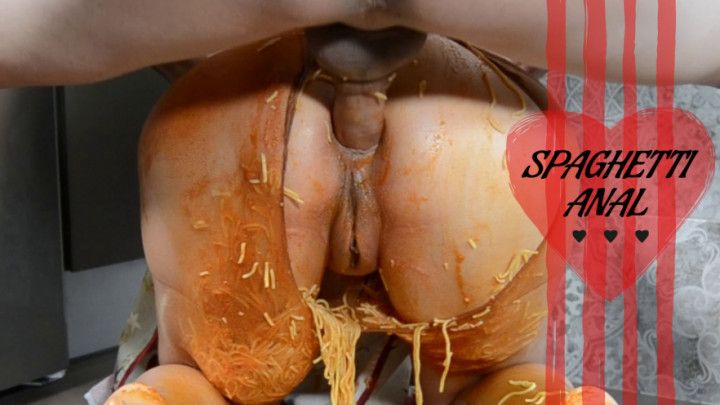Messy Spaghetti Slut: Panty-Stuffed and Ass-Fucked