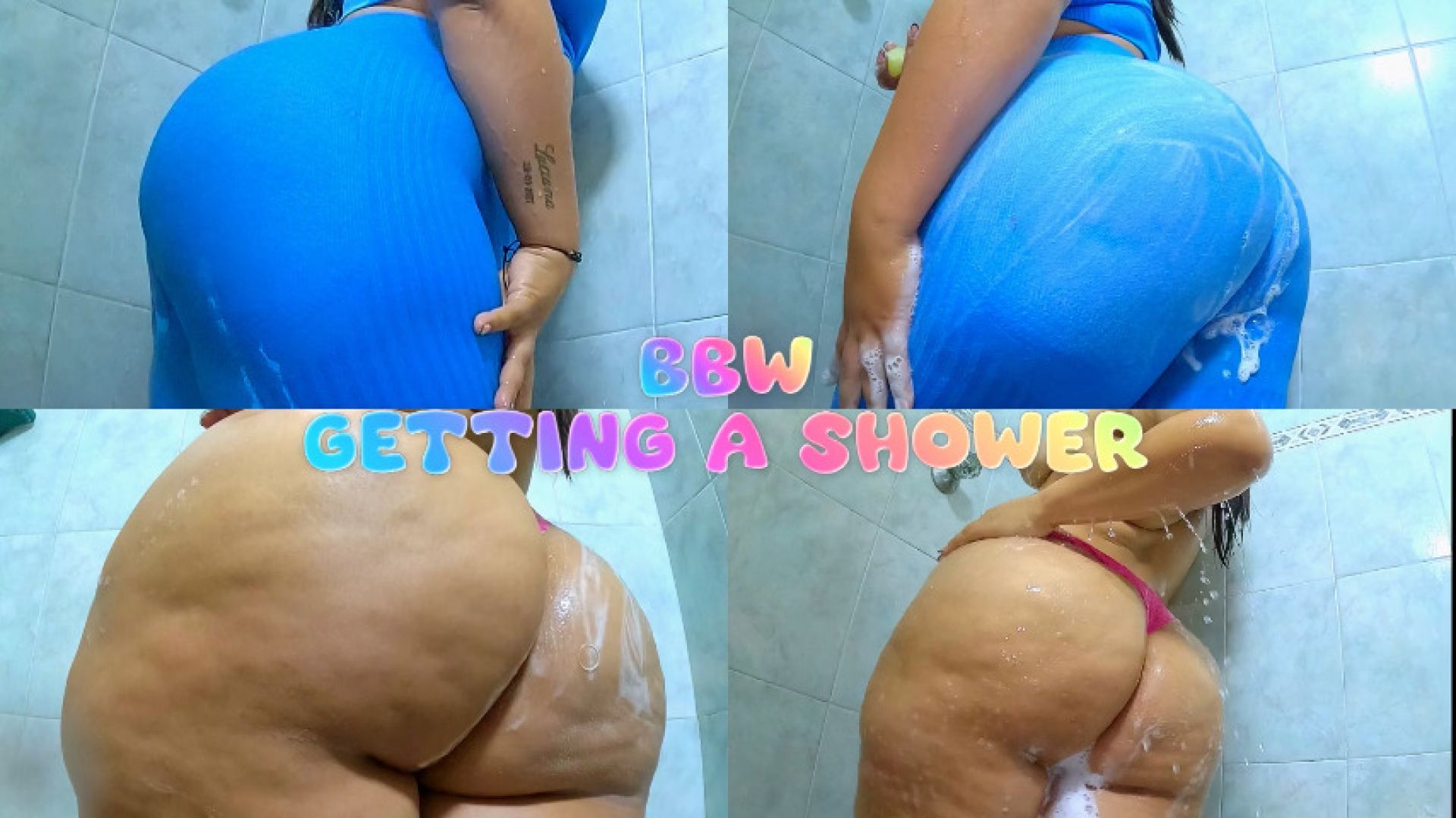 BBW GETTING A SHOWER
