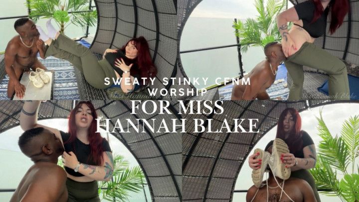 Sweaty stinky CFNM worship for Miss Hannah Blake