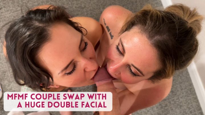 MFMF couple swap with huge DOUBLE FACIAL