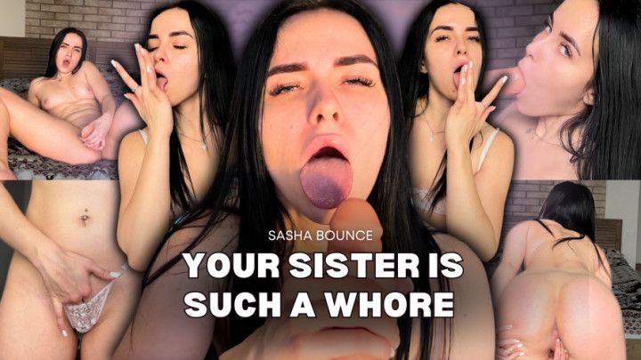 Your Slut step-Sister Took A Load Of Cum On Her Face Taboo