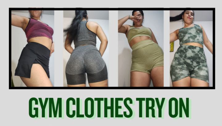Gym outfits: try on