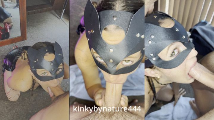 teen slut gets face fucked down on her knees