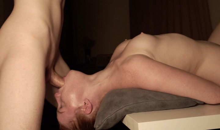 insane deepthroat + cum shallowing by Anna Rearden