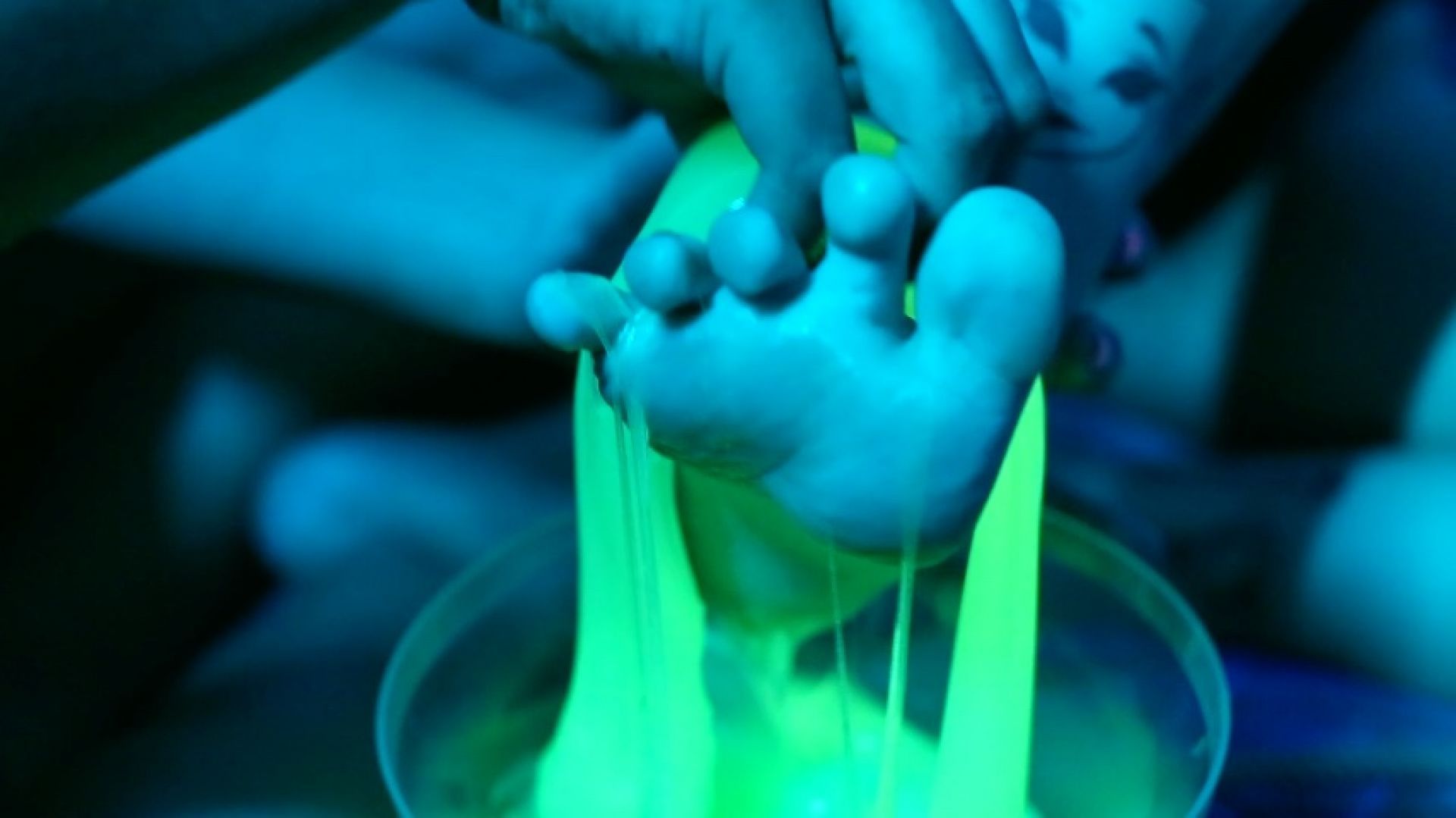 Messy Foot Play With Slime