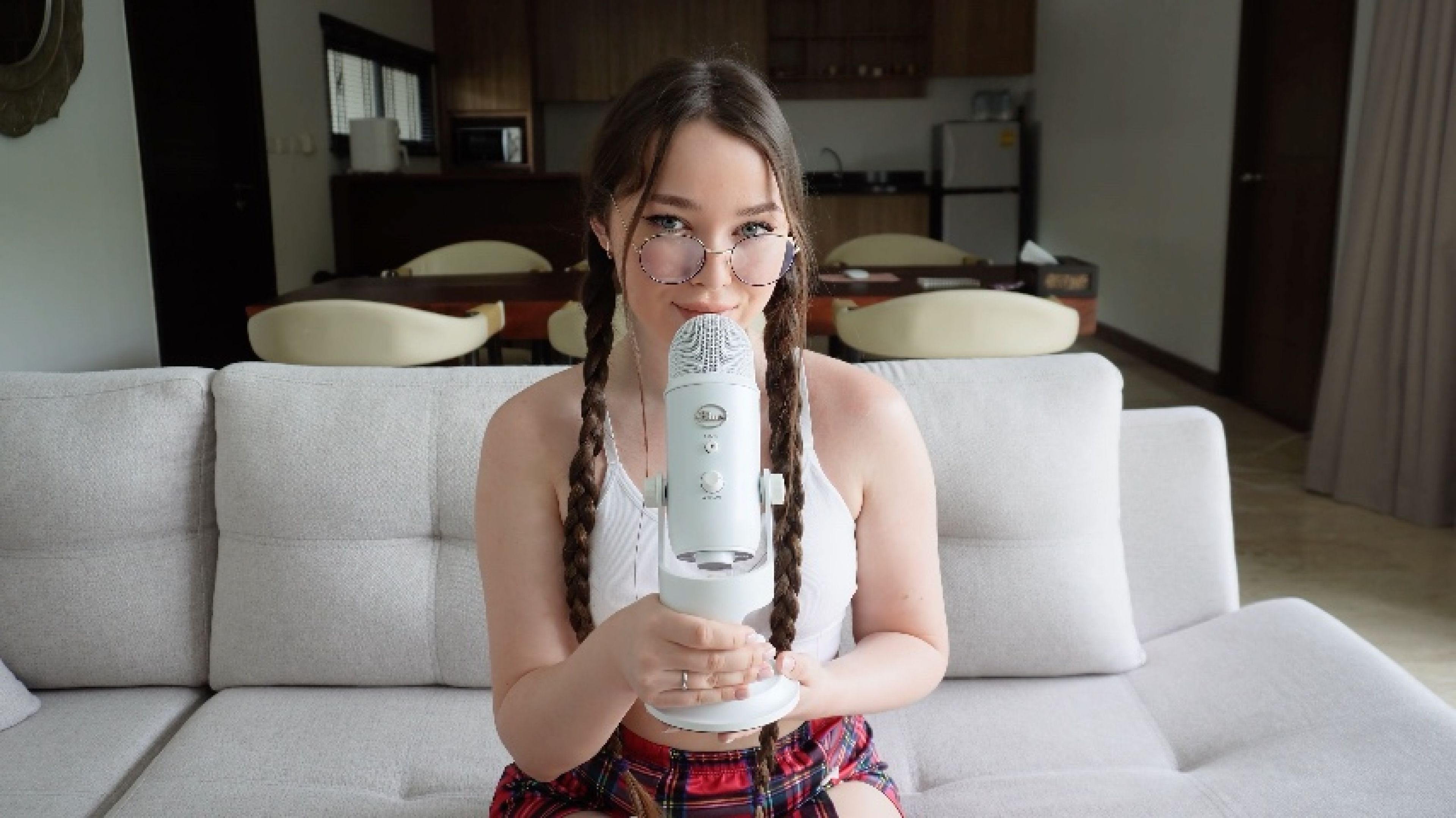 Silent Handjob Under the Desk Eye Contact & ASMR Vibes