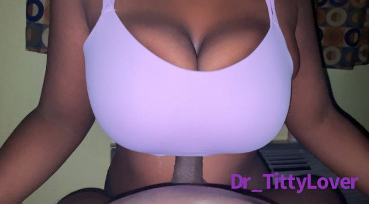 Purple Spots Bra Titjob