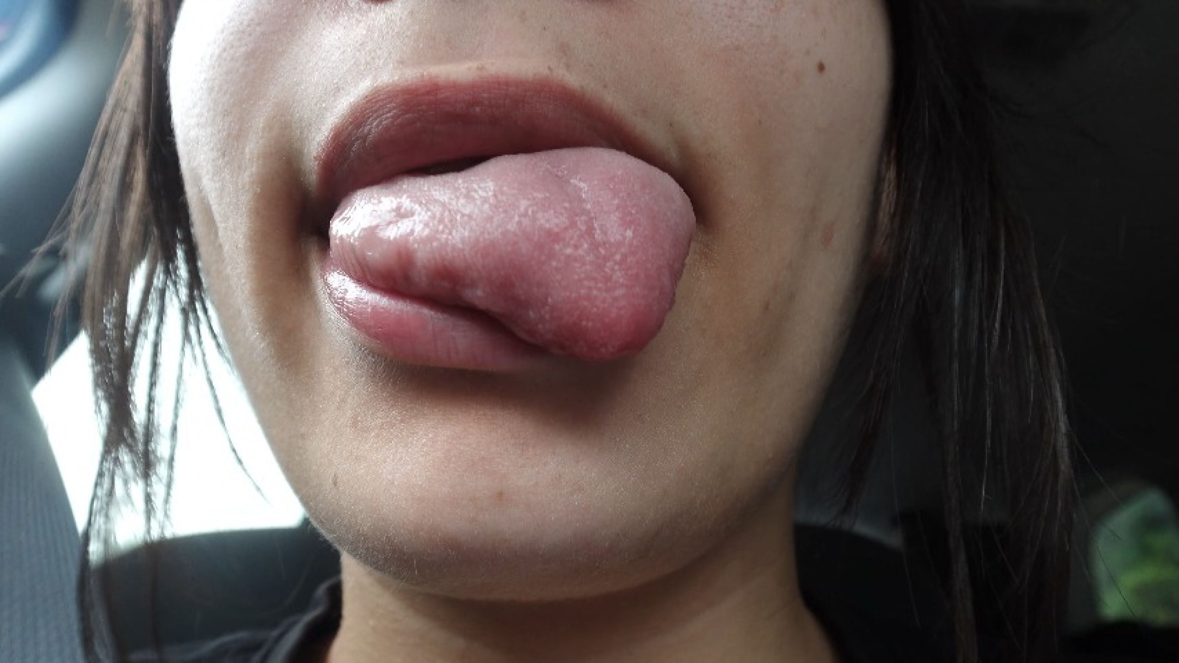 I have hiccups in the car and I play with my tongue and teet