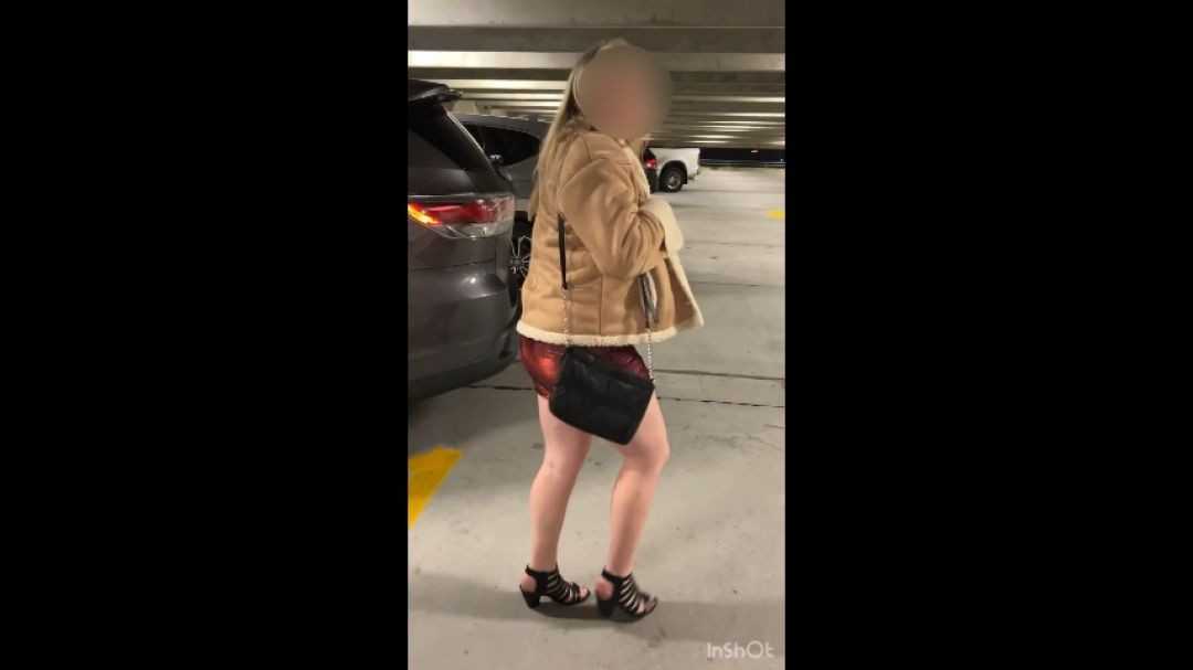 Peeing in public garage after the club