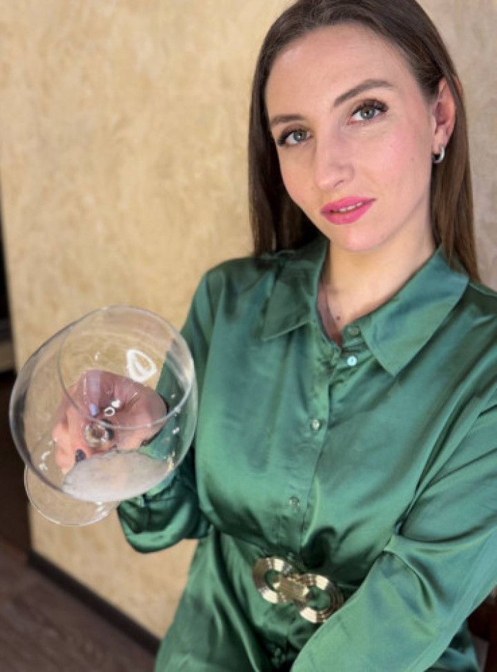 A glass of my morning phlegm