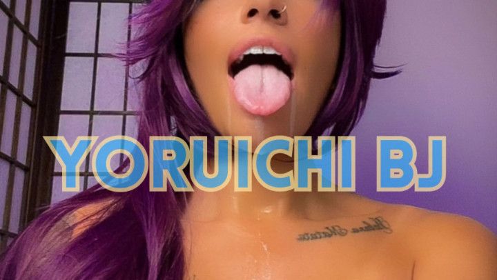 Yoruichi gives a Deep throat BJ