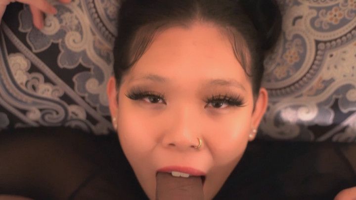 sexy submissive asian babe face fucked