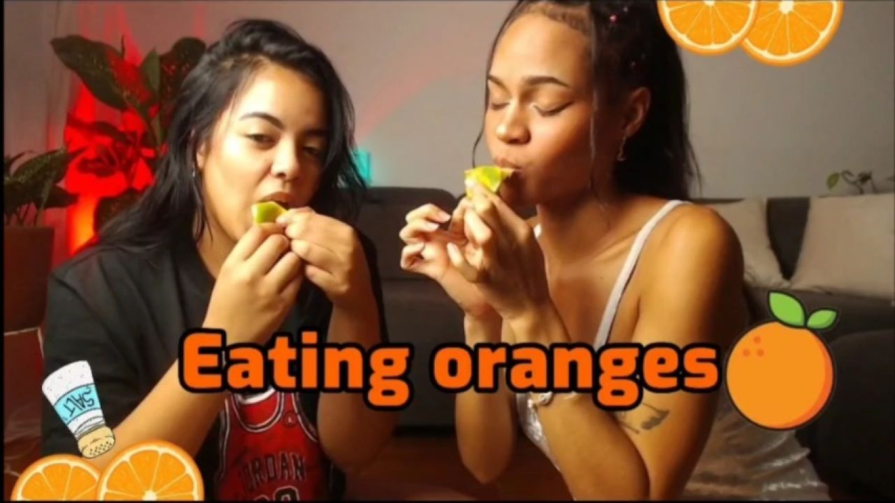 Eating oranges with Dalila