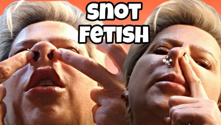 Snot Fetish! Messy Nose, Dripping Sniffling