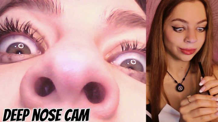 Extreme Nose Close-Up After Blowing