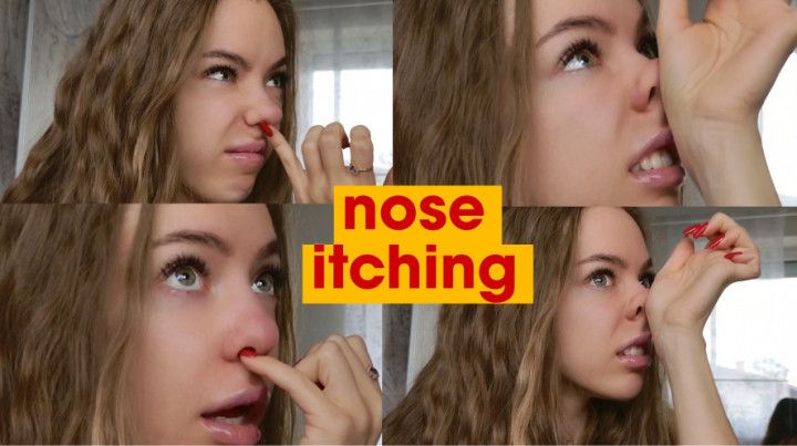 Nose Scratching Fetish Close-Up