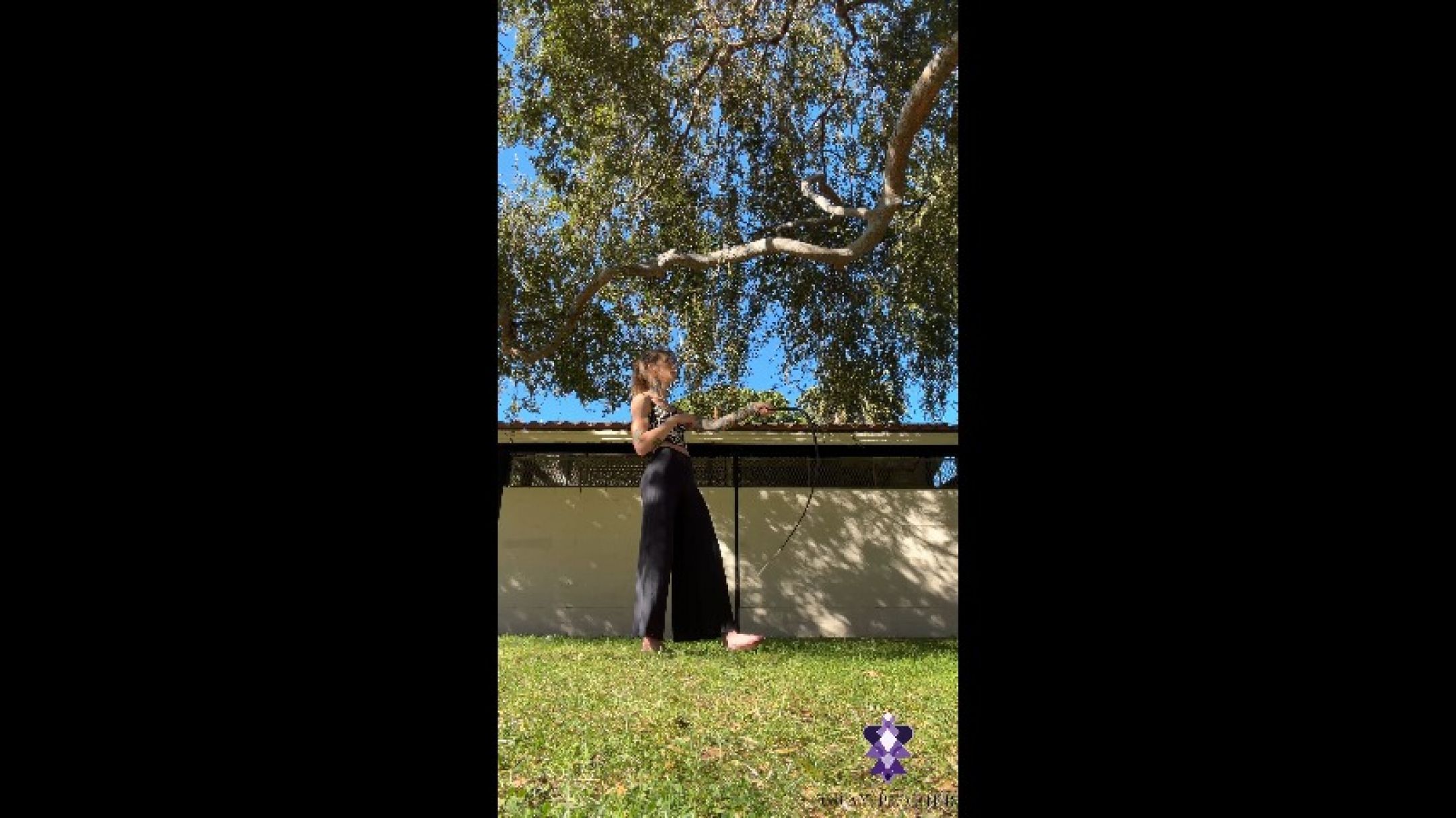 SFW Trans Girl Bullwhip Cracking Practice 2/30