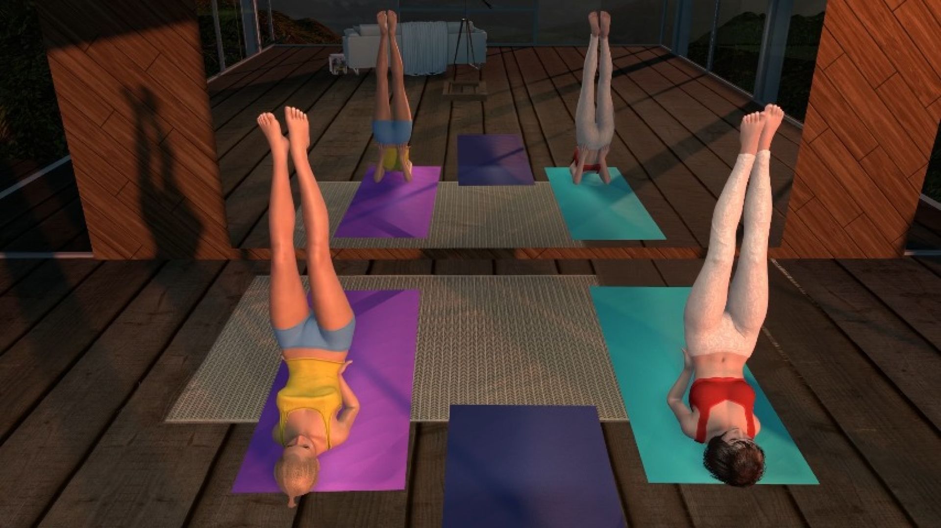 Doing The Candle Yoga Pose