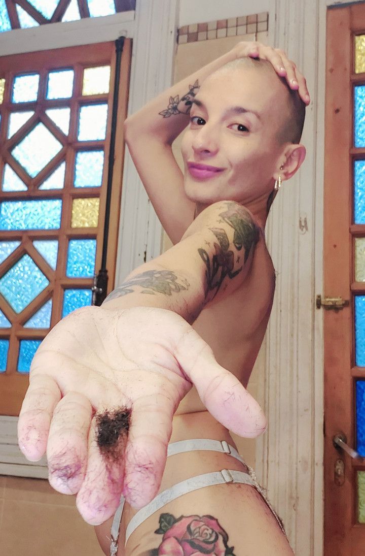 SSecond part of the topless shave