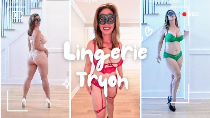 Sheer Transparent Lingerie Tryon for Curvy MILF