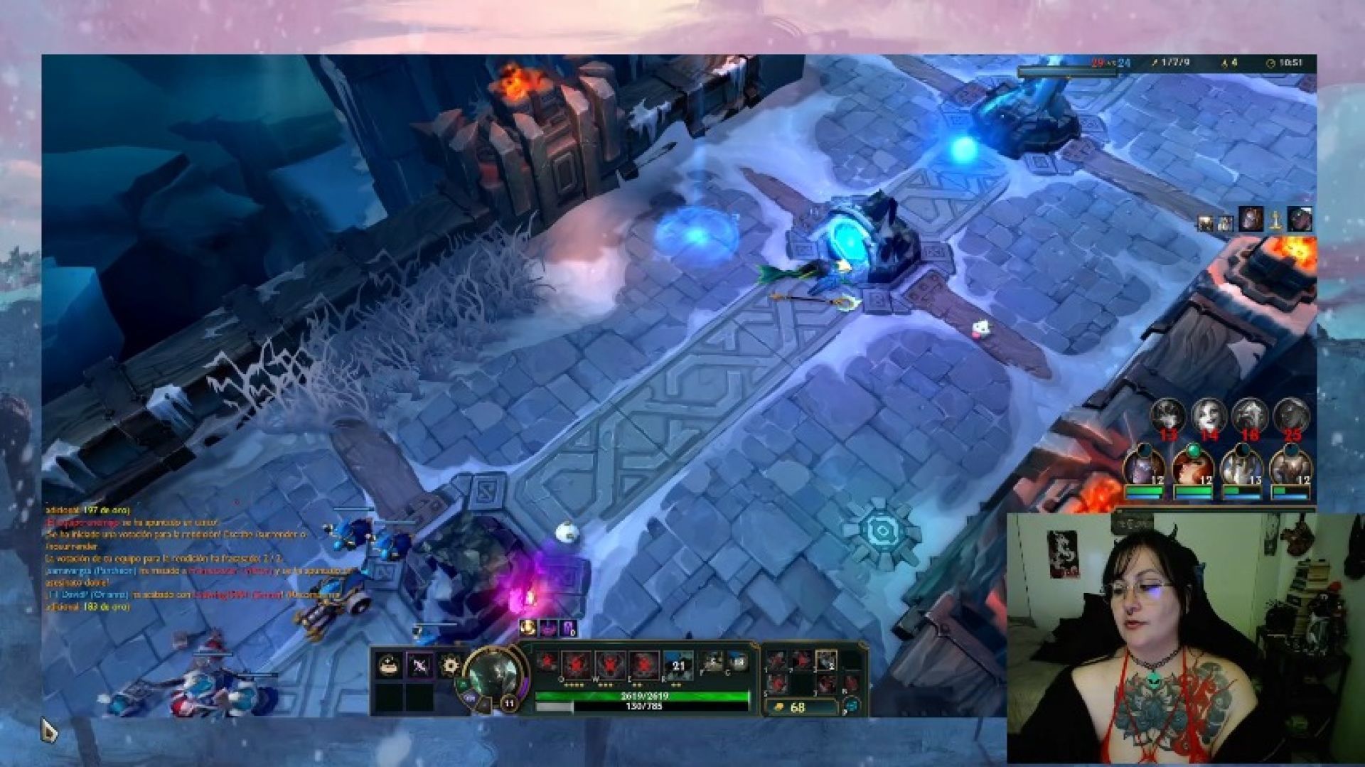 BBW Girl Play League Of Legends Aram Mode