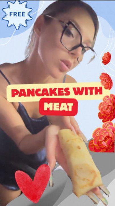 Pancakes with meat