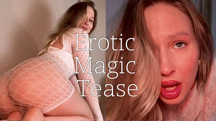 Flirty Blonde Teases You in White Lace Dress