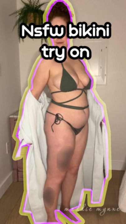 Nsfw bikini try on