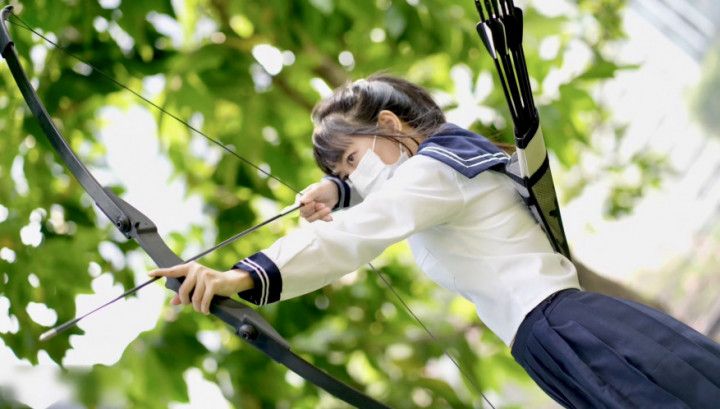Japanese School Girl Archer