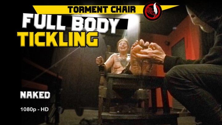 Helpless Brunette Gaga Tied and Tickled on the Tickle Chair