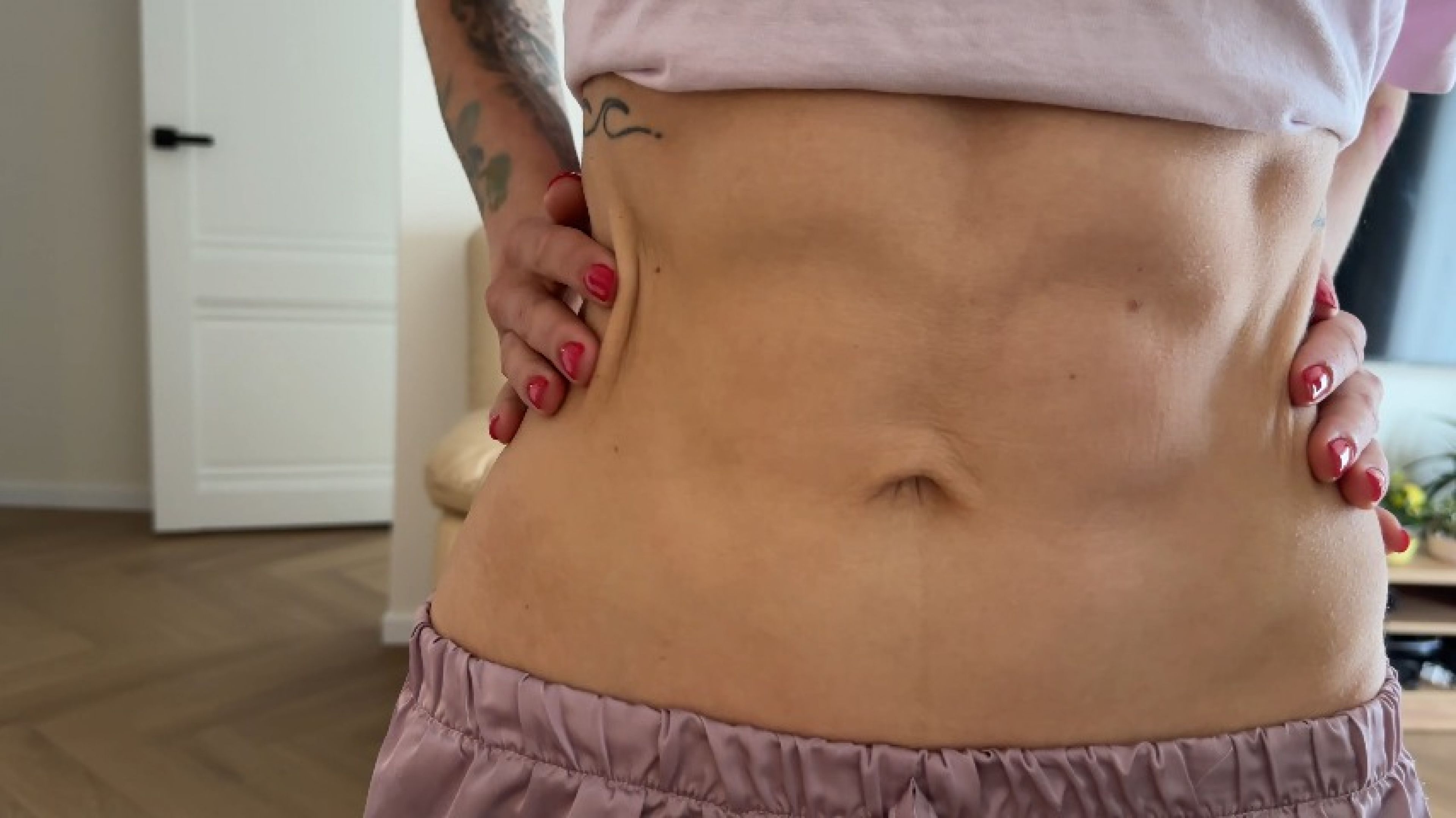 Oiled Abs & Vacuum Control | Belly Muscle Tease