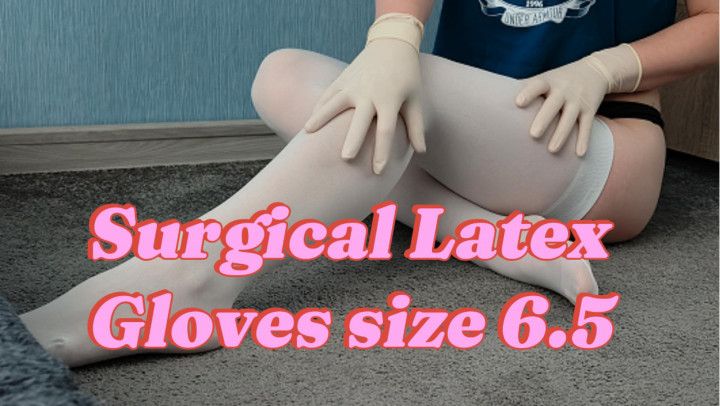 Queen of Gloves Surgical Latex Gloves size 6.5 with stocking