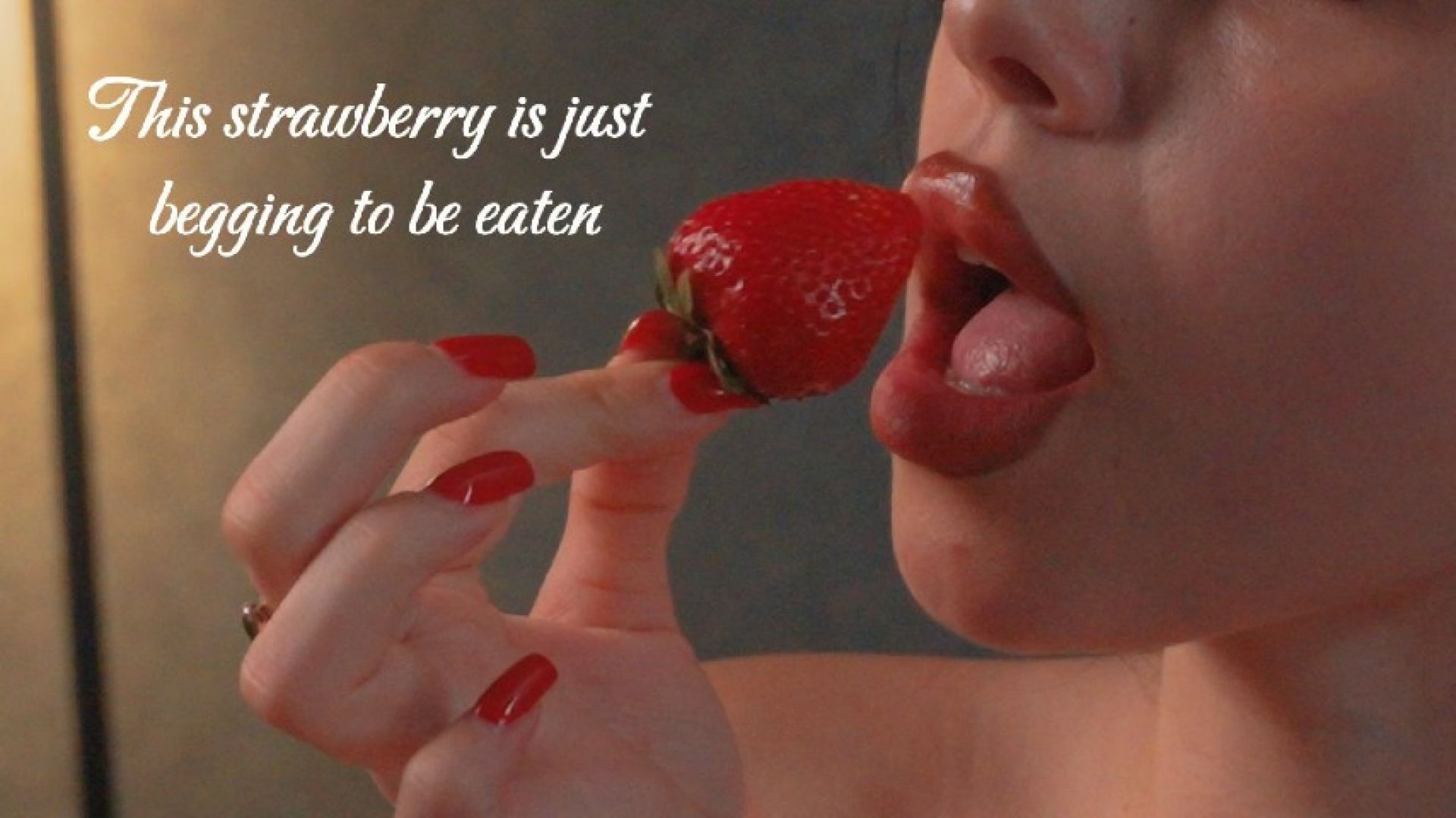 This strawberry is just begging to be eaten