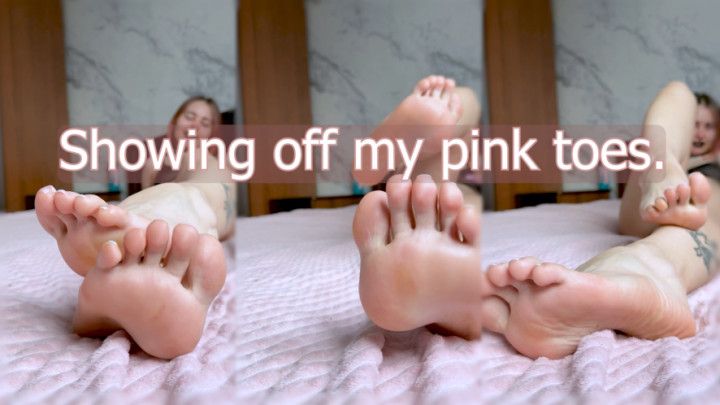 Showing off my pink toes