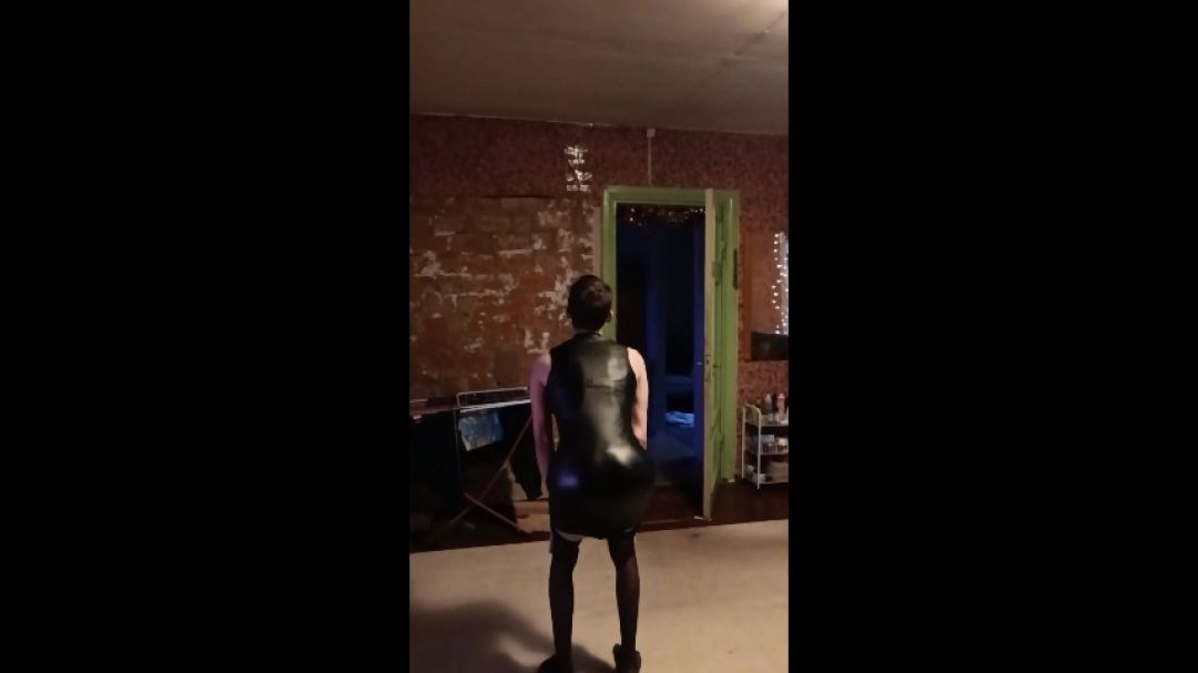 Spanking My Ass In A Tight Leather Dress SFW