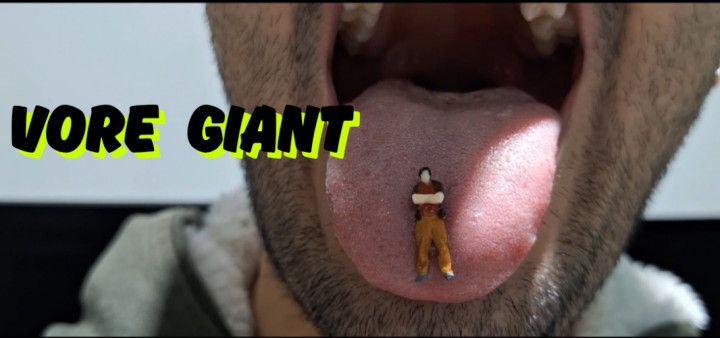 Giant chews little man