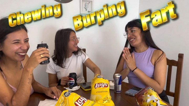 Snack and soda cause loud burps and smelly farts