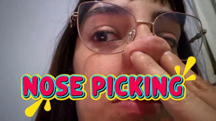 POV big nose picking