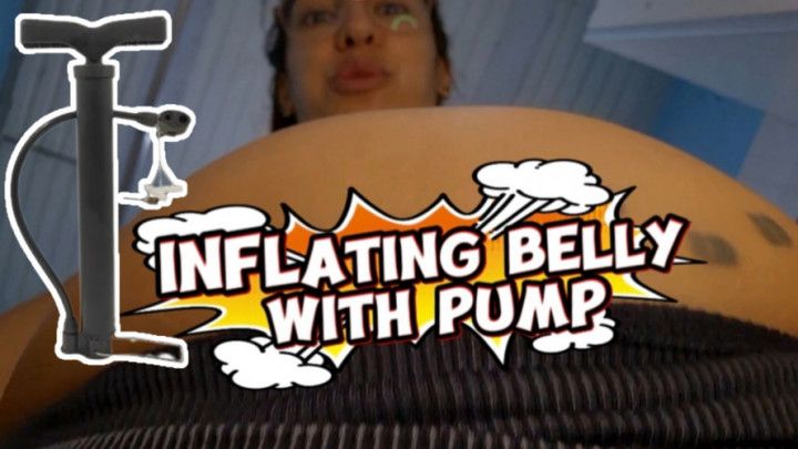 Inflating my belly with an air pump
