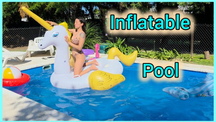 Testing inflatables in the pool
