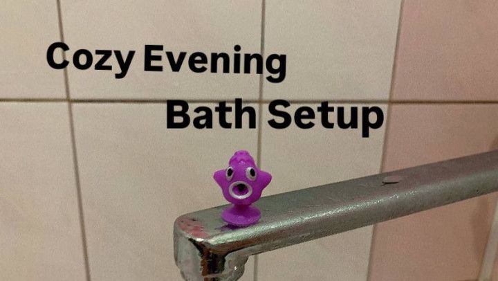 cozy evening bath setup